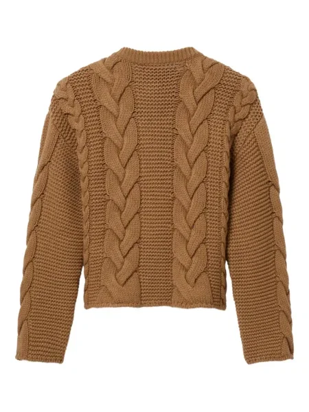 Cardigan La Doublej tricotate lung maro