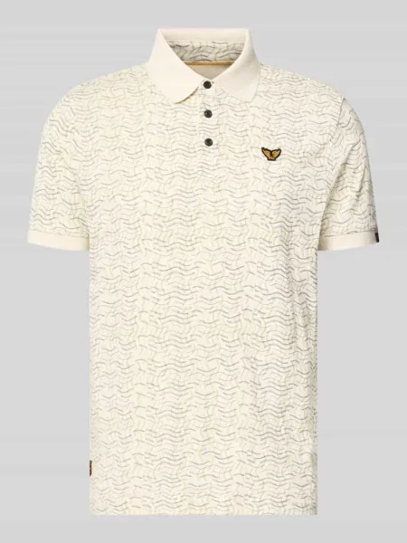 Koszulka polo o kroju slim fit we wzorze na całej powierzchni Pme Legend biała