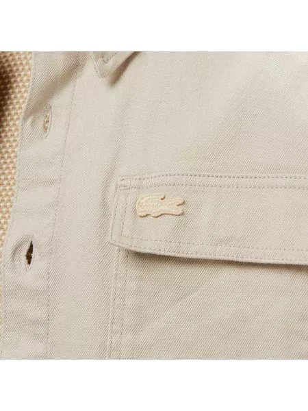 Lacoste Koszula Relaxed Fit beżowa