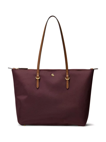 Geantă shopper Lauren Ralph Lauren alb