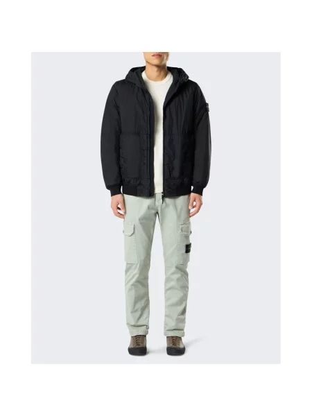 Kurtka bomber Stone Island z kamieniami czarny