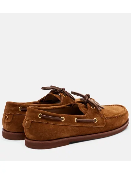 Pantofi loafer Gianvito Rossi din piele de căprioară maro