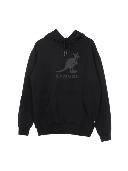 Bluza z kapturem Kangol z kapturem z długim rękawem czarna