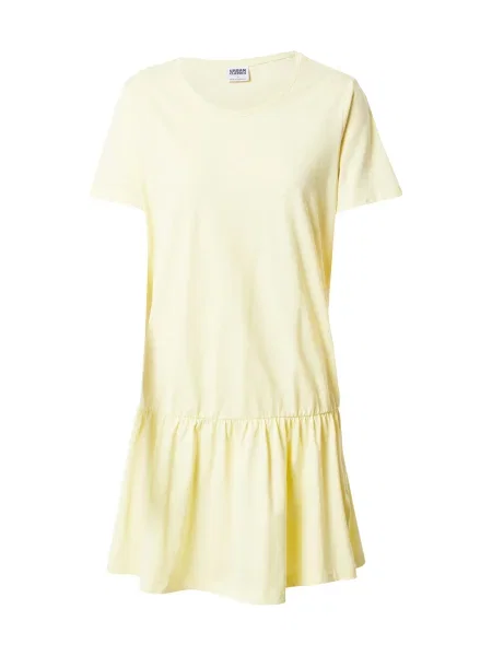 Urban Classics Rochie Valance pastel galben