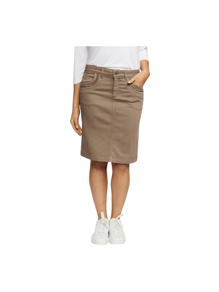 Spódnica midi 2-biz brązowa