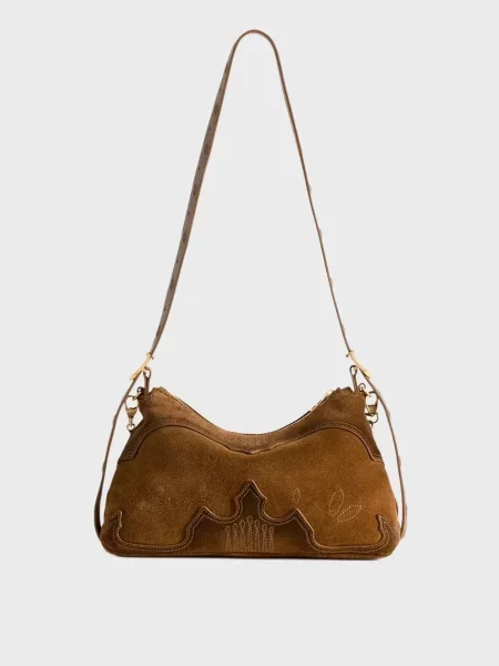 Замшева сумка Zadig&voltaire коричнева