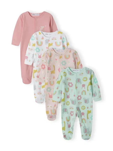 MINOTI Pijamale pastel / corai / roz pal albastru