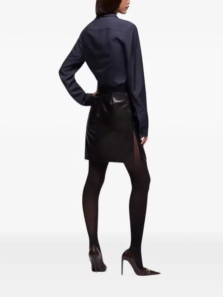 Fustă din piele Gucci negru