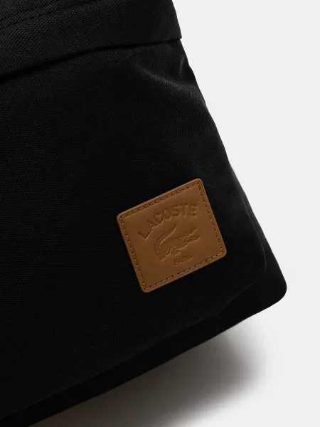 Однотонный большой рюкзак Lacoste черный