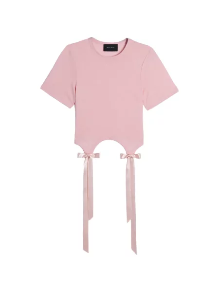 Tricou Simone Rocha cu funde roz