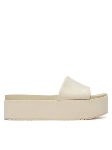 Calvin Klein Jeans Papucs Flatform Sandal Slide In Ekru