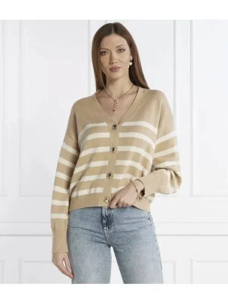 GUESS Cardigan cu adaos de lână bej