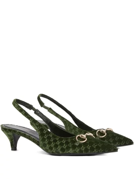 Pantofi cu toc Gucci verde