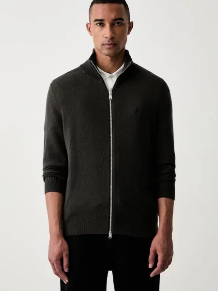 Marc O'Polo cardigan pentru bărbați cu amestec de lână verde