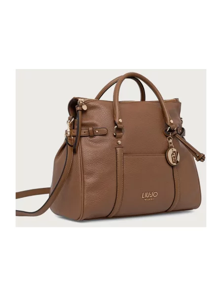 Liu Jo torebka shopper z imitacji skóry brązowa