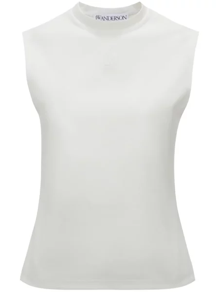 Top Jw Anderson cu broderie alb