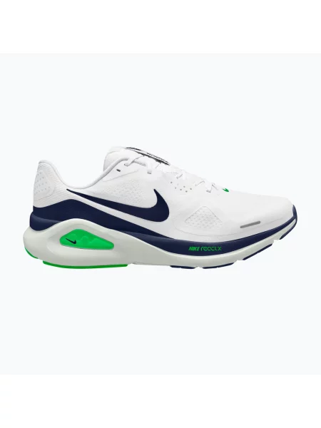 Încălțăminte de alergare pentru bărbați Nike Structure 26 white/green spark/midnight navy alb