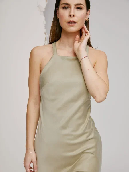 A LOT LESS Rochie stuf verde