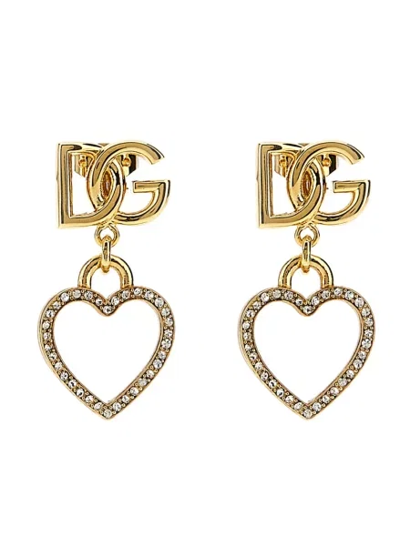 Kolczyki Dolce And Gabbana z logo żółte