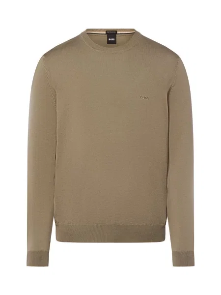 Sweter Boss wełniany zielony