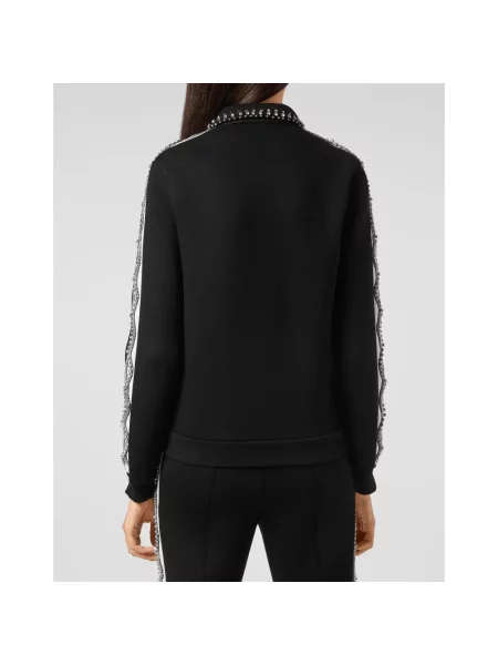 Bluza rozpinana Philipp Plein skórzana czarna