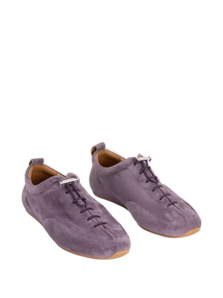 Sneakerși By Far din piele de căprioară violet
