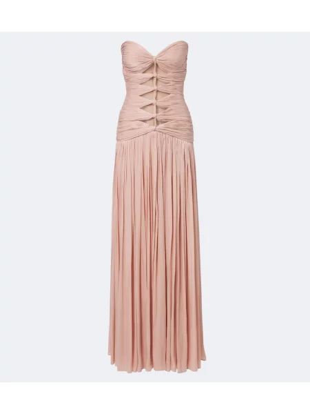 Rochie Costarellos cu volane roz