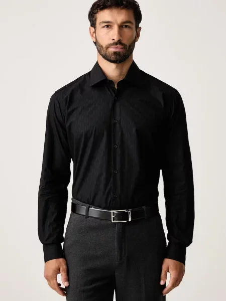 Karl Lagerfeld cămașă pentru bărbați din negru