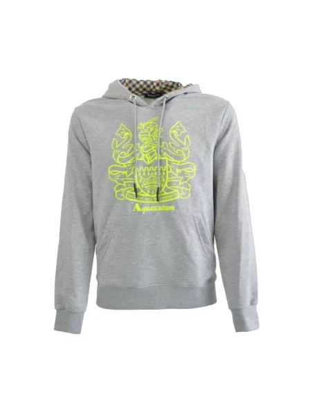 Bluza z kapturem Aquascutum z kapturem szara