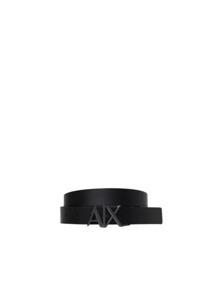 Pasek Armani Exchange skórzany czarny