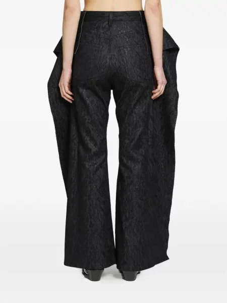 Jeansy Junya Watanabe w kwiatki koronkowe niebieskie