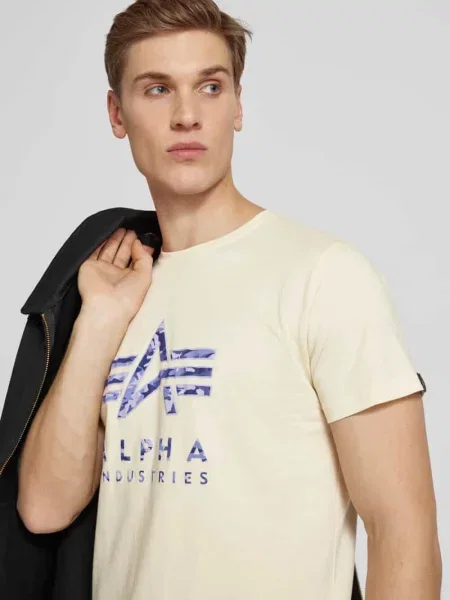 T-shirt z nadrukiem z logo Alpha Industries biała