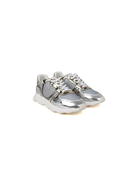 Sneakersy Pinko skórzane szare
