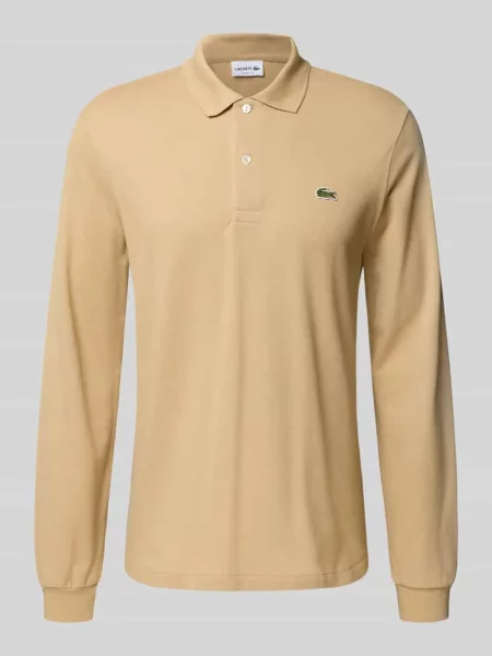 Koszulka polo o kroju Regular Fit z czystej bawełny beżowa
