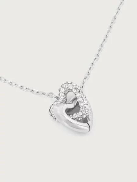 Guess lănțișor cu pandantiv pentru femei din oțel inoxidabil cu zirconiu cubic BELOVED
