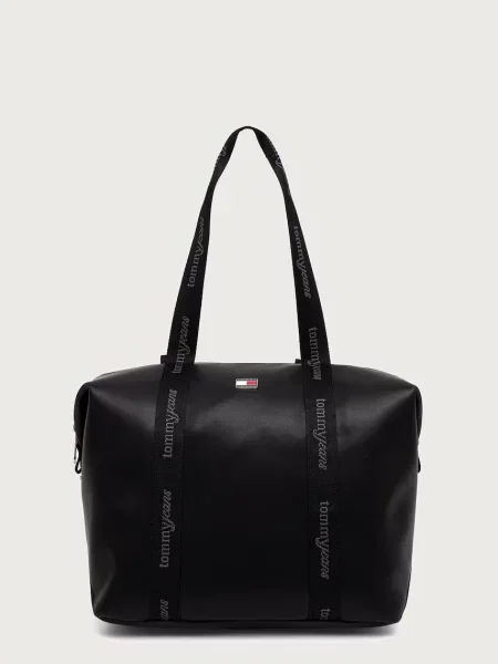 Batoh Tommy Jeans z ekologickej kože čierna