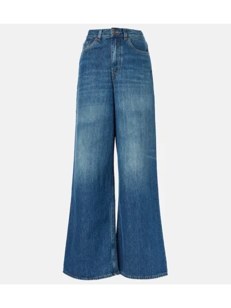 Blugi Chloé cu talie înaltă albastru