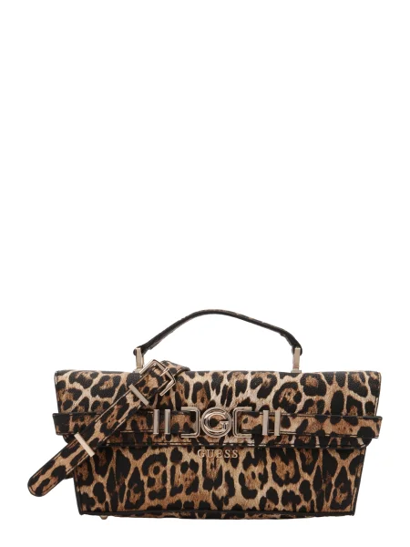 GUESS Ručna torbica CIRENE ecru/prljavo / smeđa / crna bijela