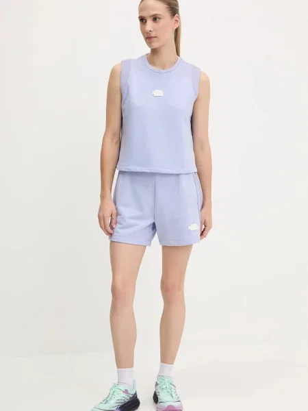 Top The North Face frotte niebieski