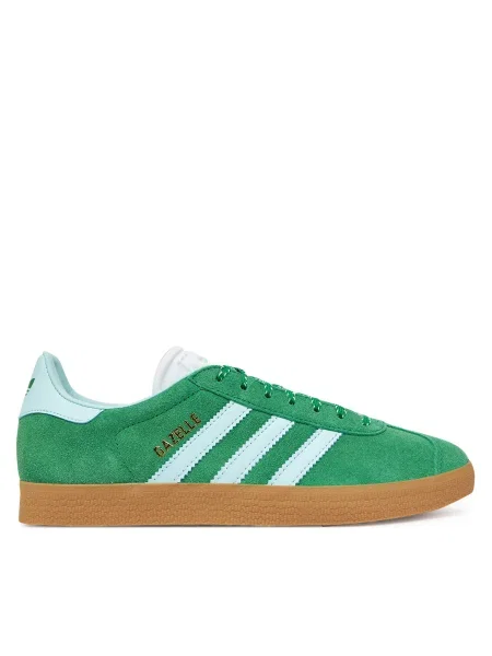 Велурени маратонки adidas Originals Gazelle зелено