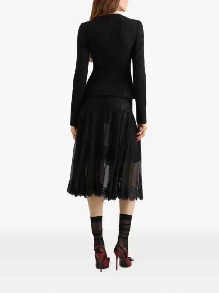 Geacă Dolce & Gabbana din tweed negru