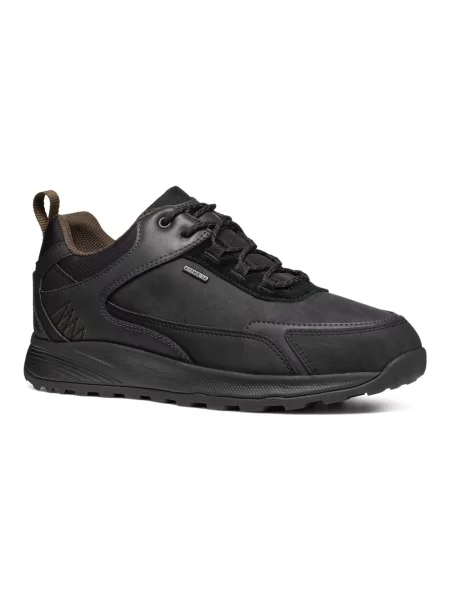 Sneakersy Geox zamszowe sznurowane czarne