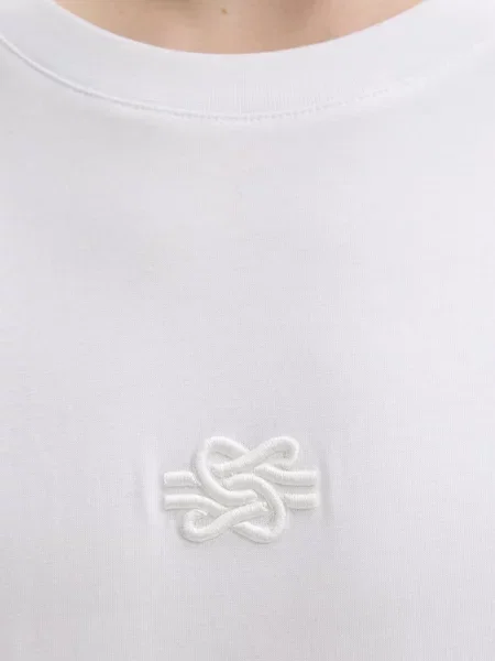 Filling Pieces Boxy hímzett póló fehér
