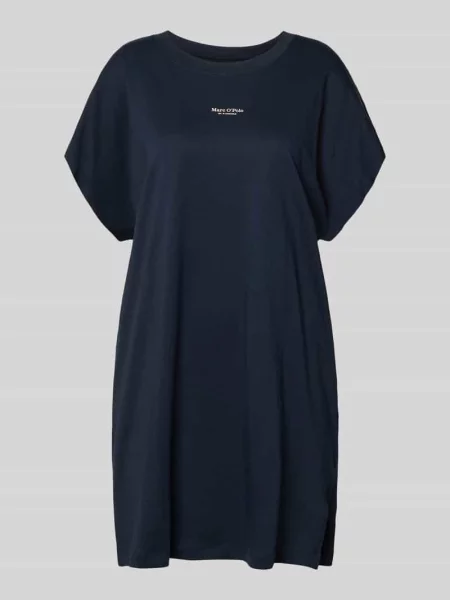 Koszula nocna o kroju oversized z czystej bawełny Marc O'polo granatowa