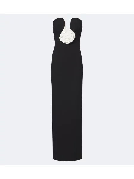 Rochie Roland Mouret cu model floral cu aplicații negru