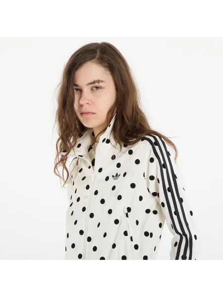 Сатенен бягане топ Adidas Originals на точки бяло