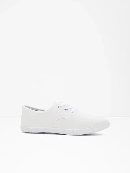 Sneakersy z bawełnianego płótna białe