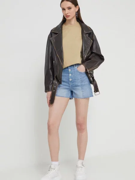 Jeans kratke hlače Karl Lagerfeld Jeans modra