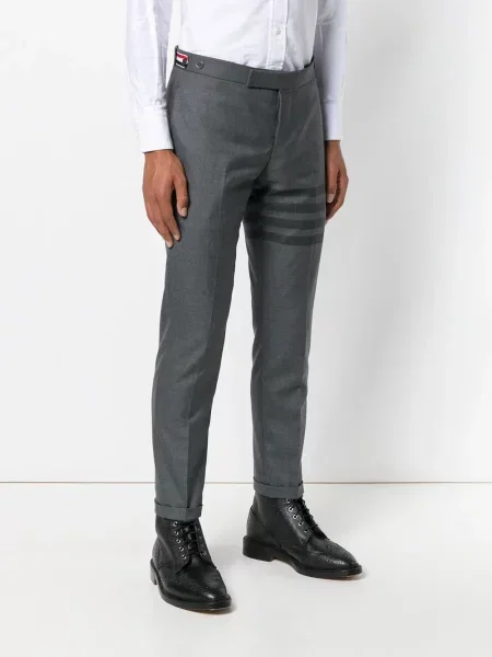 Skinny kalhoty Thom Browne šedé