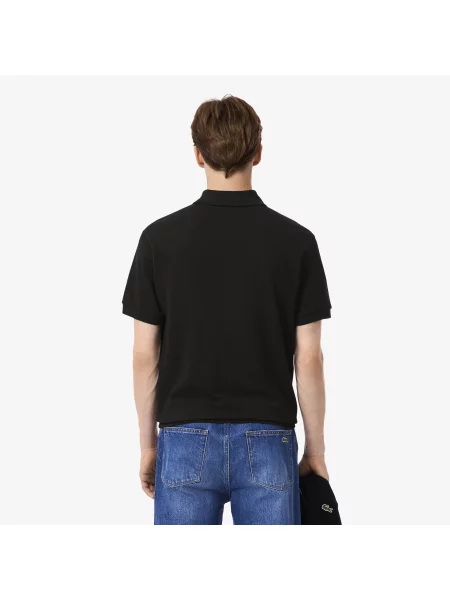 Lacoste Koszulka Polo Classic Fit Landscape Crocodile Piqué czarny